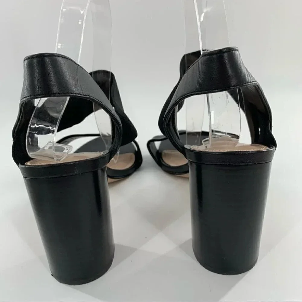 Aldo womens heels size 11 42.5 black leather chunky career